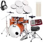 Epexl725 Epexl 725-c Pearl Epro Export Drum Set Honey Amber Essentials Bundle