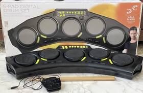First Act 607266003389 5 Pad Digital Drum Set Sticks Foot Pedal Adam Levine Series
