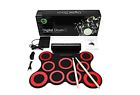 G3009l Aperfectlife Red Electronic Roll Up Drum Kit Electric Pads Foot