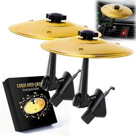 Chen001 Gaolerbee 2 Pack Car Cymbal Air Vent Mini Drum Crash For Easy Gold