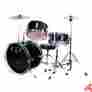 Gp50bk Gp-gp Percussion Gp 3 Pc Deluxe Jr Drumset Black