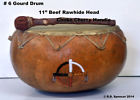 6-medicine Head Gourd Special Wheel Rawhide Drum