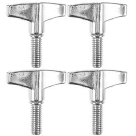 Ibasenice 1z0kz58qq5hah6rq492602wib 4 Pcs Silver Metal Cymbal Stand Wing Screw Knob Adjustable Drum Hardware Tool