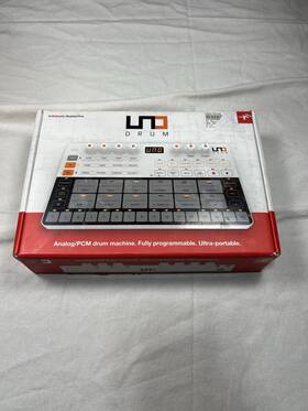 000105 Ik Multimedia Uno Drum White Ultra-portable Analog/pcm Machine Sequencer
