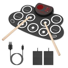 Kd16 Imountek Electronic Roll Up Drum Set Usb Midi With Foot Pedals Sticks For Boys Girls
