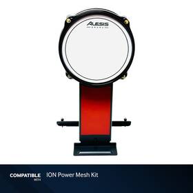 Ion 728434956525 8 Inch Mesh Bass Kick Drum Pad With Stand For Power Kit