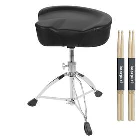 Magd001 Keerpusi Heavy Duty Drum Throne With Two Drumsticks Motorcycle Style Seat Widen