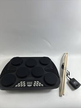 Ed01 Konix Electronic Drum Set Tabletop Electric Kit 7 Pad Portable Digital