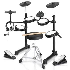 Kt-edk-326 Ktaxon Set Electronic Drum With Mesh Cymbals Adjustable Throne Headphones Stic