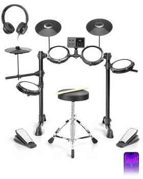 Kt-kedk-326 Ktaxon Electric Drum Set With Usb Midi Type-c Charging Built-in Metronome Record