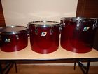 Ludwig Red Vistalite Badge Concert Toms Vistalites