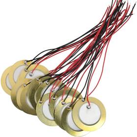Pdldtap-27-16 Luorng 16pcs 27mm Piezo Discs With Leads Mic Drum Trigger Acoustic Pickup Cbg