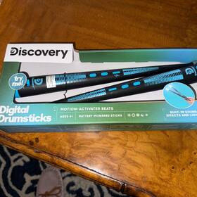 Merchsource 840397511020 Discovery Digital Drumsticks Battery-powered Electronic Air Drum Kit /blue Light