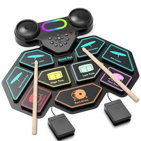 35689473656 Muornos Electronic Drum Set 9-pads Roll-up Pad Electric With Headphone