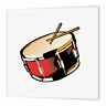 N-a Snare Drum Red Realistic Slanted Iron On Heat 0888414952494