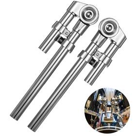 Omistar 728721113464 2 Pcs Tom Drum Brackets Mount Holder Arm Adjustable Mounting S