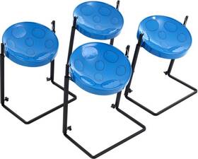 W1179 Panyard Jumbie Jam Ready-to-play Steel Drum Kit - Blue 4-pack