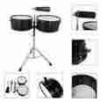 Pde0411312150723ai Unbranded Generic Lade Latin Percussion 13 14 Timbales Drum Set With Stand And Cowbell Us W2f5