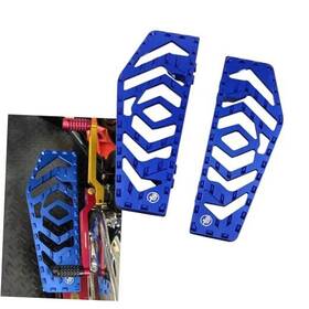 105055-57 Pjmotor 13.5 Inch Cnc Geomatry Big Riders Floorboard Foot Pedal Pad Controls Fits Blue