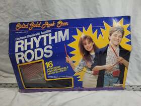 Playtime 048188104882 Rhythm Rods Drum Amplifier Vintage Toy 80s Original Box Red Music Rare