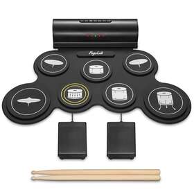 M-02840 Pogolab Electronic Drum Set 7 Pads Roll Up Electric Pad With Wireless F