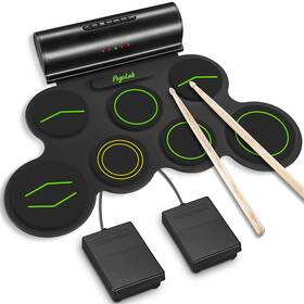 M-2840a-uk Pogolab Electronic Drum Set 7 Pads Roll Up Electric Pad With Wireless Function