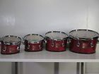 Premier Revolution Series Marching Tenors Red Lacquer Drums