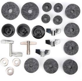 Ritoeasysports 445022938994 Drum Felt Pad 23pcs Cymbal Kit With Wing Nuts Washers Wrench Sleeves Repl