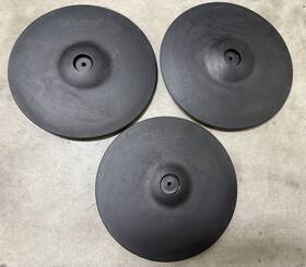 Cy-12c Roland 957054514884 Set Of 3 - Cy-13r 13 Inch Electronic Crash V-drums V-cymbal Pads And