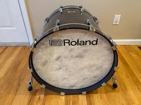 Kd-222 Roland Gloss Ebony Finish 22 Inch V-kick Bass Drum Trigger Pad Bc Kd220 For T