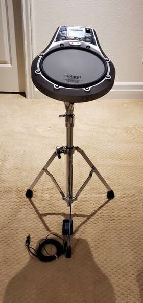 Rmp-5 Roland Rhythm Coach Drum Practice Pad - Fully Functional With Stand Cord