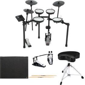 Td07dmkbun3 Roland V-drums Td-07dmk Electronic Drum Set Double Bass Essentials And Mat Bundle