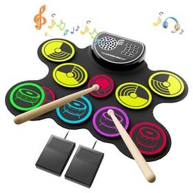 Wg630 Shenzhen Xinmengxing Technology Co. Ltd Electronic Drum Set 10 Pads Roll-up Practice Pad With Pedals And