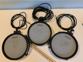 Sd550meshdrum0s Simmons 3 Electronic 8 Inch Mesh Drumheads With Cables And Sticks