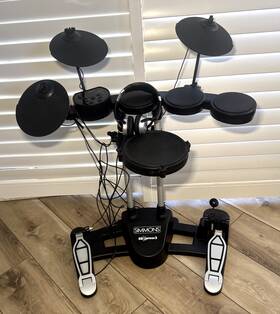Sdxpress2 Simmons Compact 5-piece Electronic Drum Midi Tested Practice Set