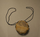 Straps-7 Tall-euc Pottery-attached 6.5 " Wide Drum-goblet Shaped-ceramic