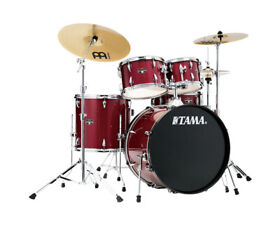Ie52ccpm Tama Imperialstar 5-piece Drum Set With Hardware And Cymbals Candy Apple Mist