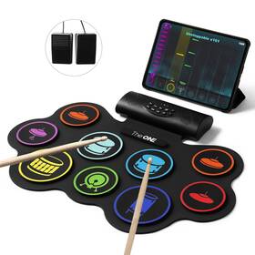 B0c3bdwl89 The One Electronic Drum Set 9 Pads Roll Up Kit With Free App Dual Built-in