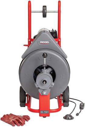 C-100 Tool Company 42007 K-750 Drum Machine With 3/4 Inch X 100 Foot Inner Core Cable And Aut