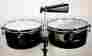 Tti-1314b Tti-1314 Tycoon Percussion Black Timbales Drum Set W Stand Cowbell 13 14 B