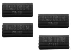 T0481 Tuoren 4 Pack Bass Drum Hoop Guard Rubber Protector Insert For Metal