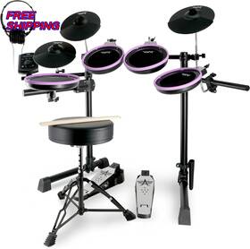 Vanphy 705353273711 Electric Drum Set Electronic For Beginner With Quiet Meshpads 20 350 Sounds