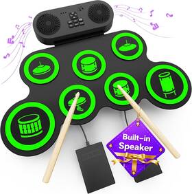 Verktop 711181513691 Electric Drum Set With Dual Speaker Electronic Pad And Sticks Kit Supports