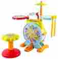 Wv-94637 Wolvol Kids Electronic Drum Set Toy Movable Microphone Chair Various Functions Activity 754164294637