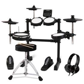 Bhp70 Xkorce Electronic Drum Set Electric Kit With 4 Quiet Mesh Pads 360 Sounds 2 P