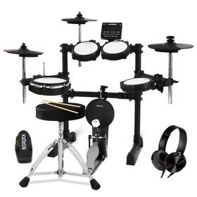 Bhp70k Xkorce Electronic Drum Set Electric Kit With 4 Quiet Mesh Pads And 6 Inch Kick