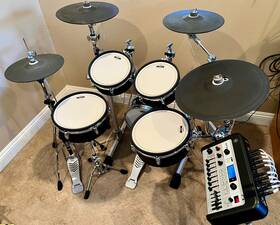 Dtx10k-x Yamaha Electronic Drum Kit With Dtx-prox And Tcs Pad Set - Black Forest