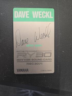 Rsc3071 Yamaha Rhythm Sound Card Dave Weckl Ry30