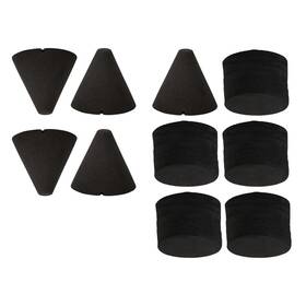 M7221220024 Yibuy Electronic Drum Piezo Trigger Cone Cylinder Black Foam Parts Kit Pack Of 10
