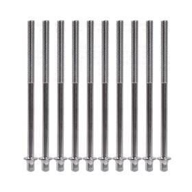 M7231121028 Yibuy 10 Pcs M6x100mm Drum Tension Rods Repair Screw Metal Accessory